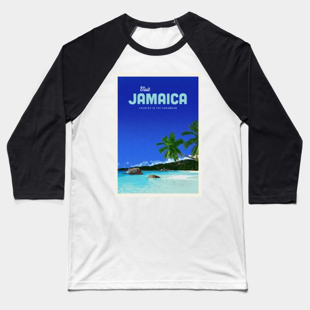 Visit Jamaica Baseball T-Shirt by Mercury Club